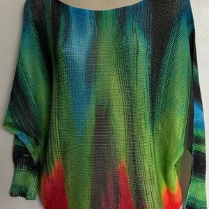 Bella Amore Blue and Green Knit Top